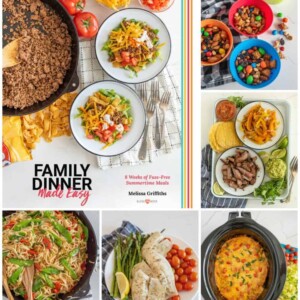collage of book cover and recipe pictures