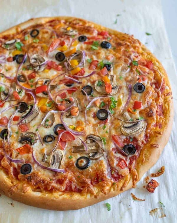 Easy Veggie Pizza Recipe | Homemade Pizza with Fresh Veggies