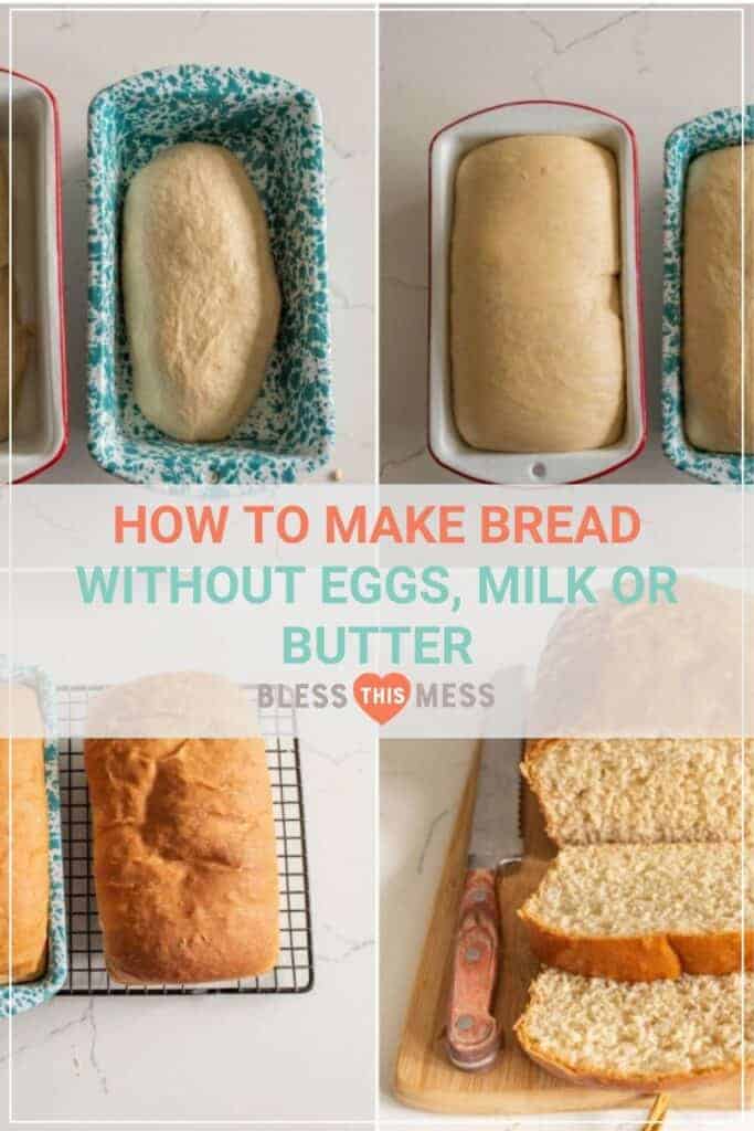 collage image of how to make homemade bread pin