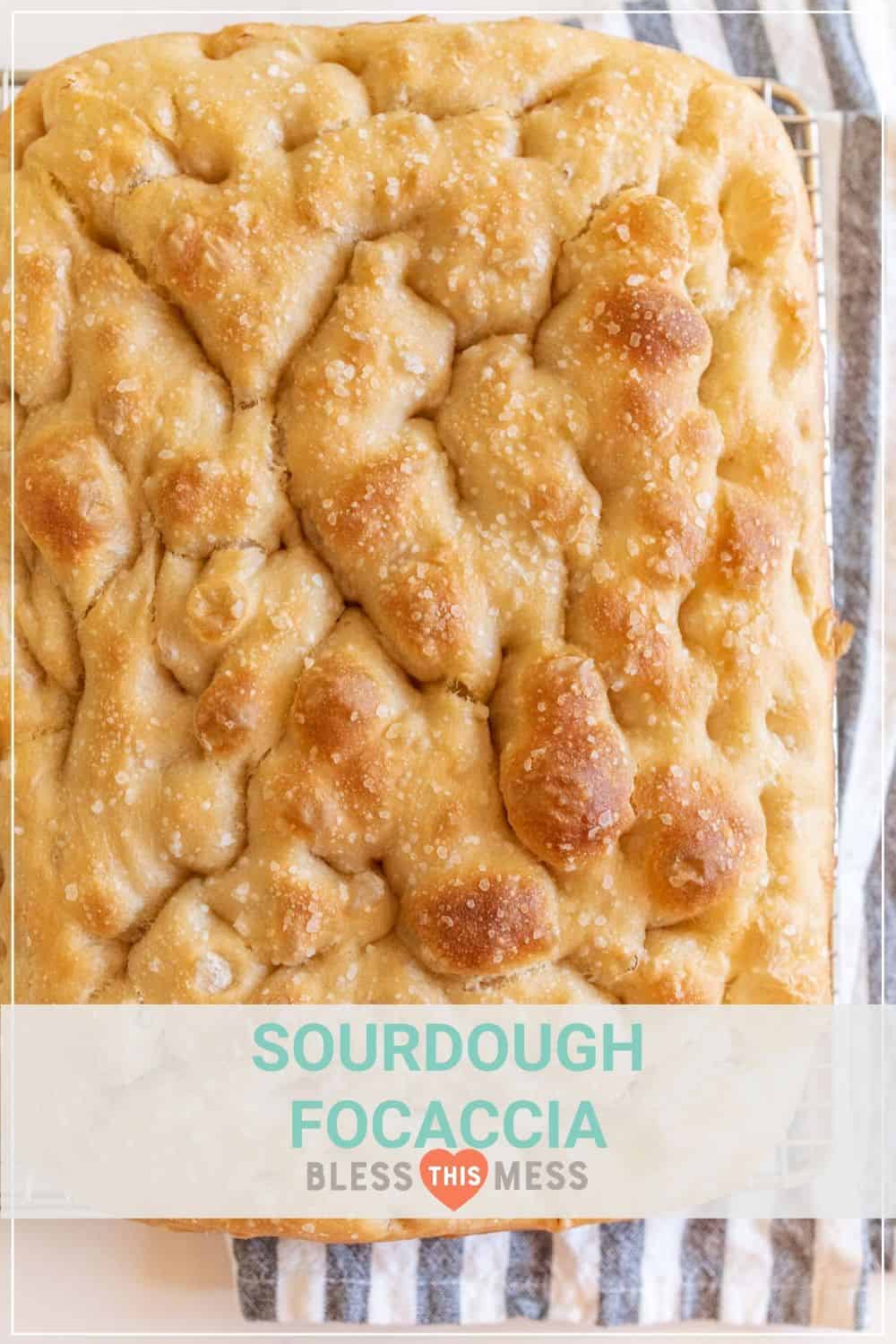 sourdough focaccia recipe pin