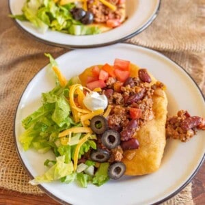 photo of navajo taco on fry bread