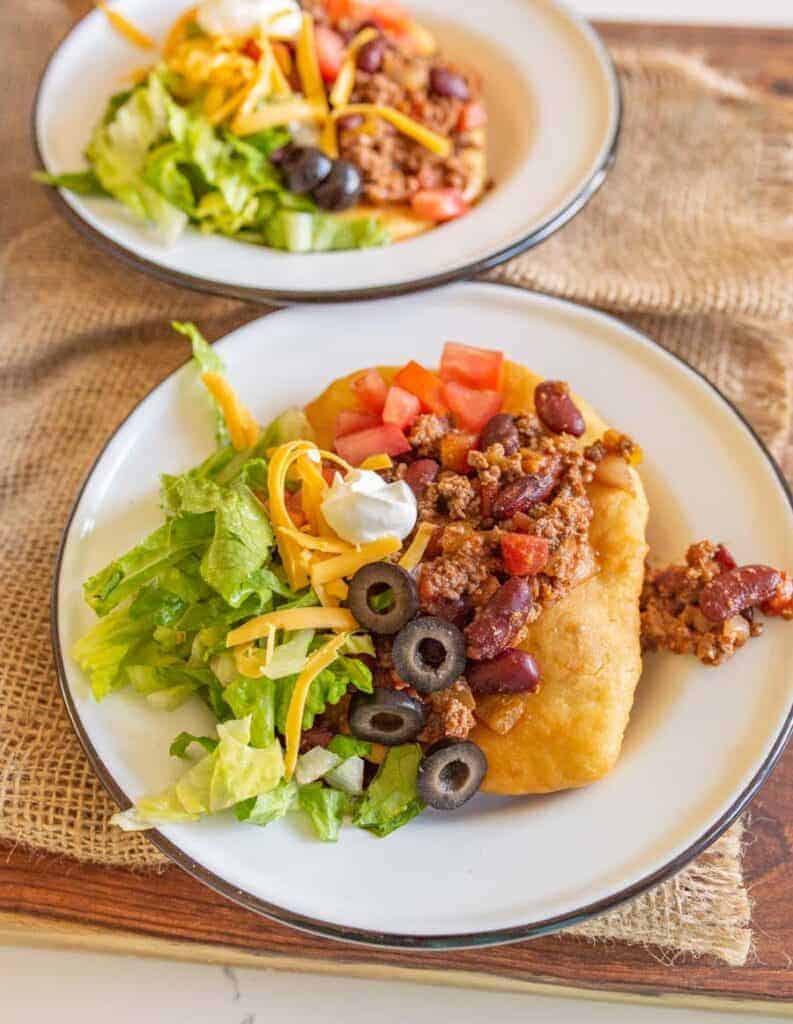 photo of navajo taco on fry bread