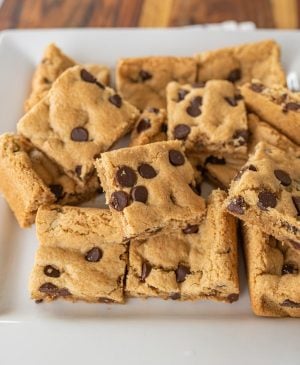 close up of gluten free cookie bars