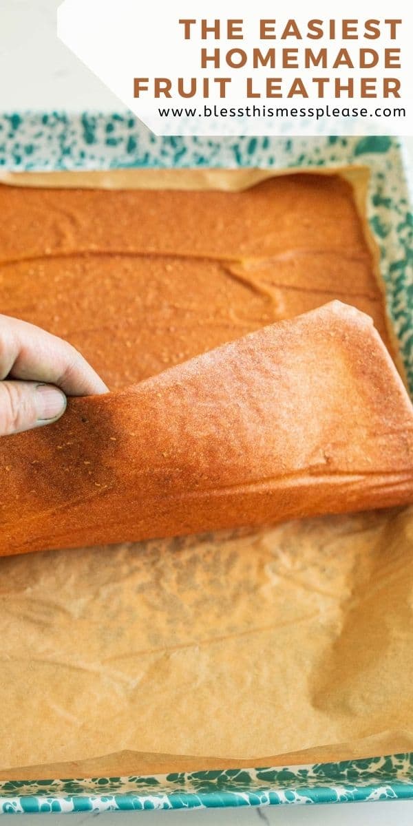 pin for how to make easy fruit leather recipe