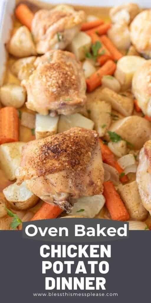 Roasted Chicken Thighs and Potatoes — Bless this Mess