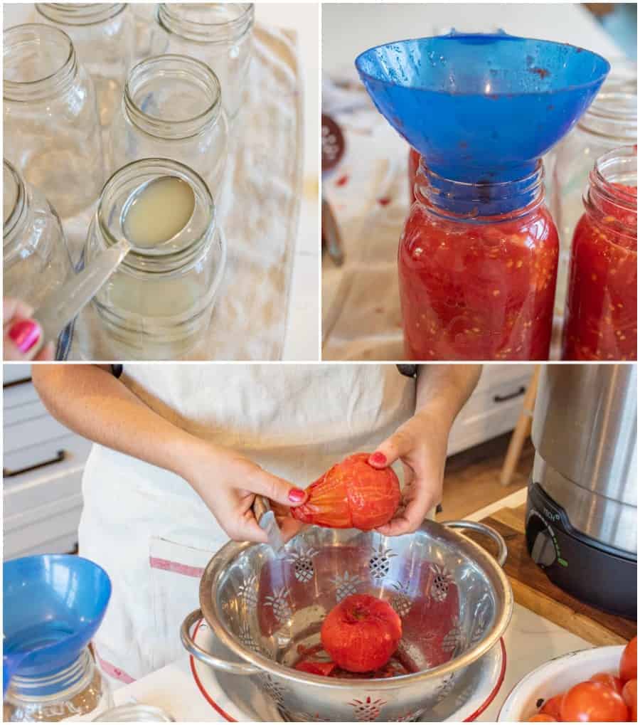 second steps for canning tomatoes