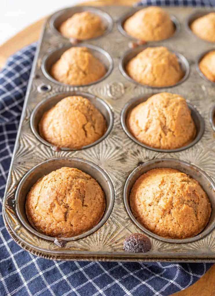 baked sourdough muffins