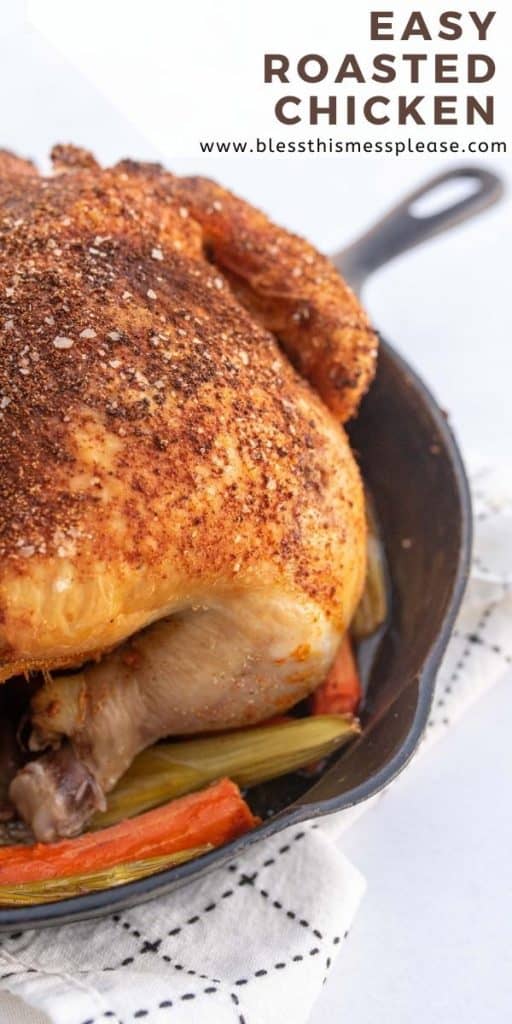 oven roasted chicken pin for pinterest