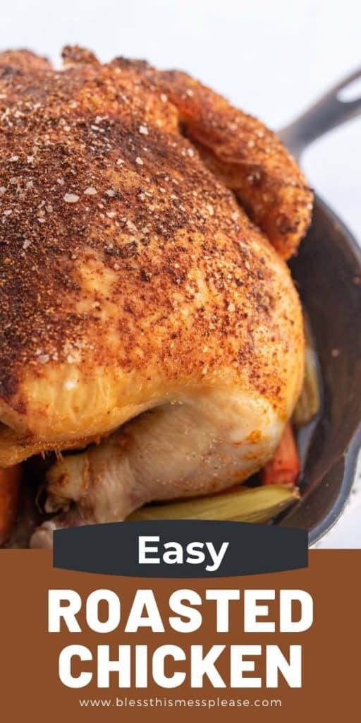 oven roasted chicken pin for pinterest