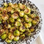 roasted brussel sprouts in a bowl