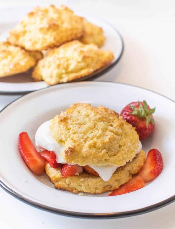 Strawberry Shortcake Biscuits lightly sweet and fluffy