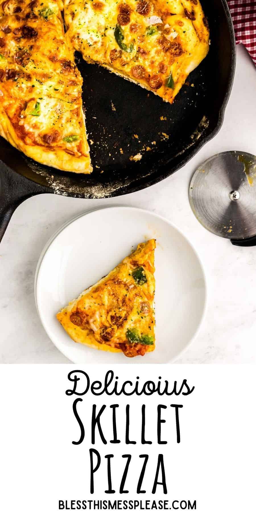 Easy Skillet Pizza Recipe The Best Crispy Cast Iron Skillet Pizza