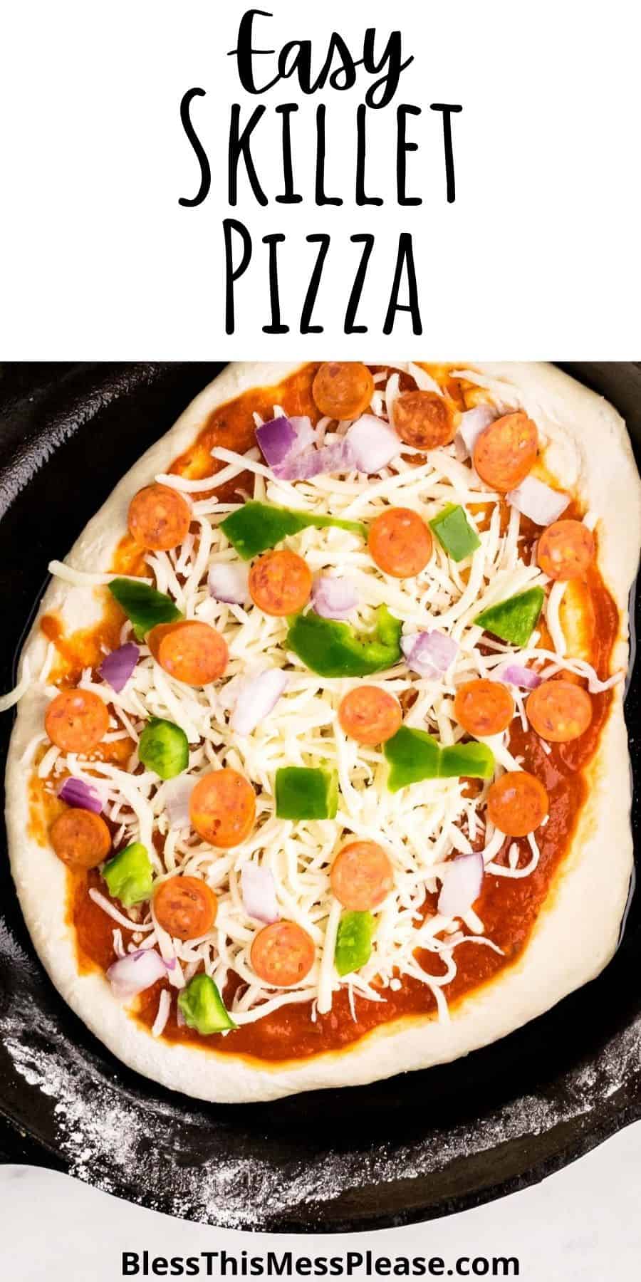 Easy Skillet Pizza Recipe The Best Crispy Cast Iron Skillet Pizza