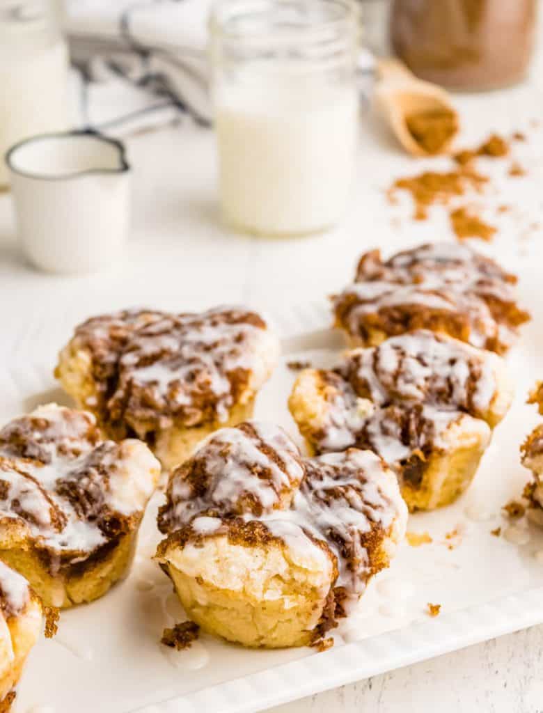 monkey bread muffins on a tray