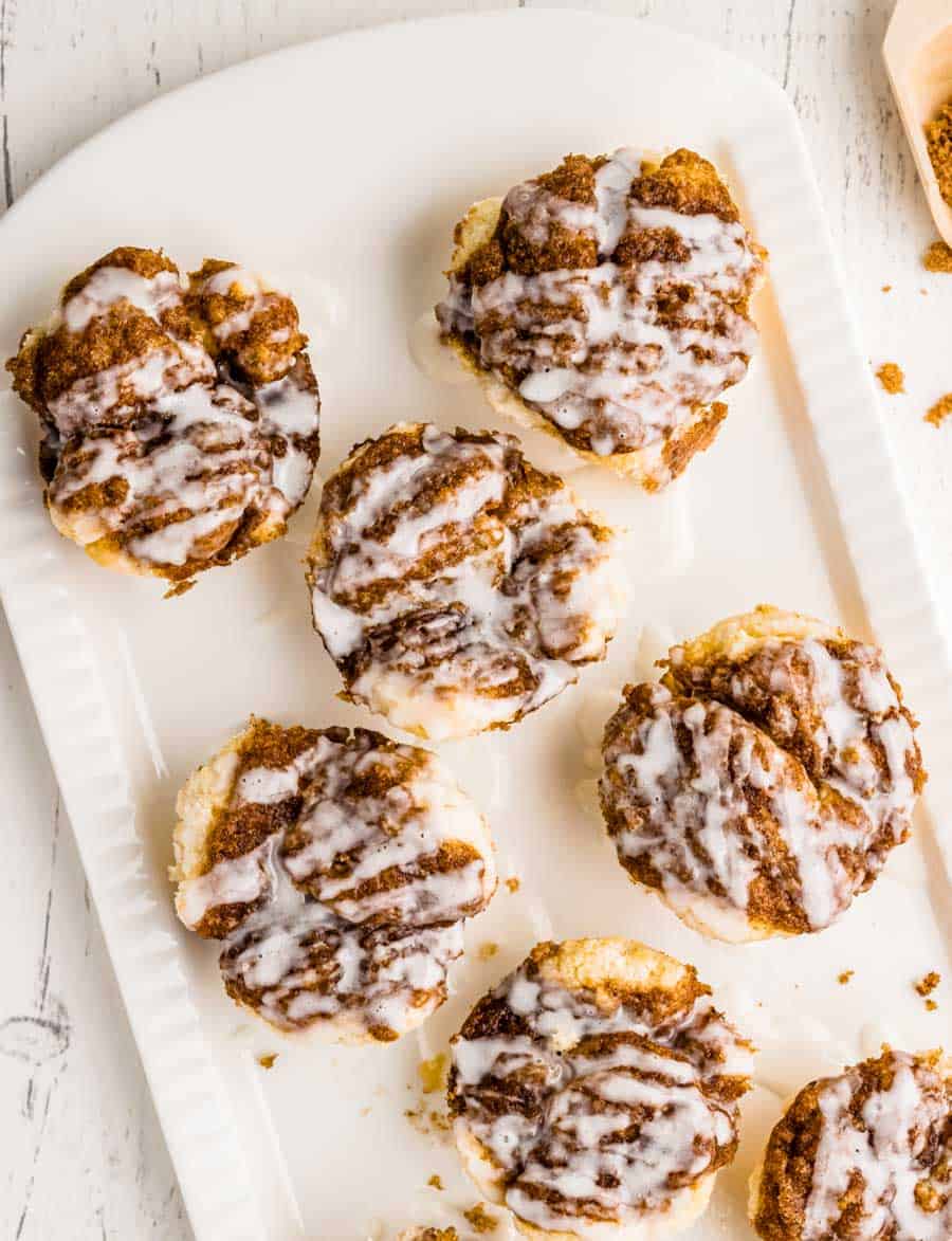 top view of monkey bread muffins