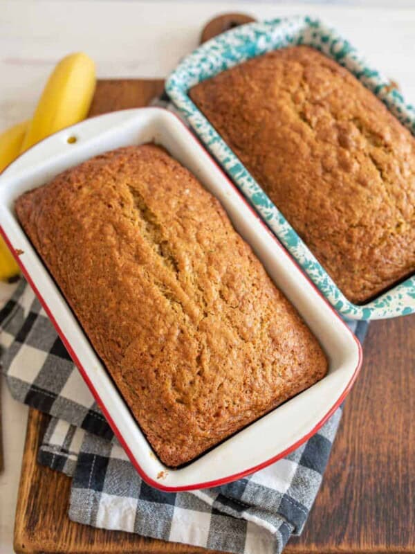 two loaves of banana bread