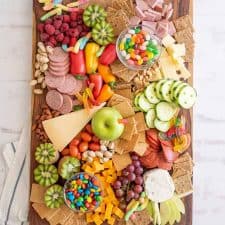 top view of a cheese board