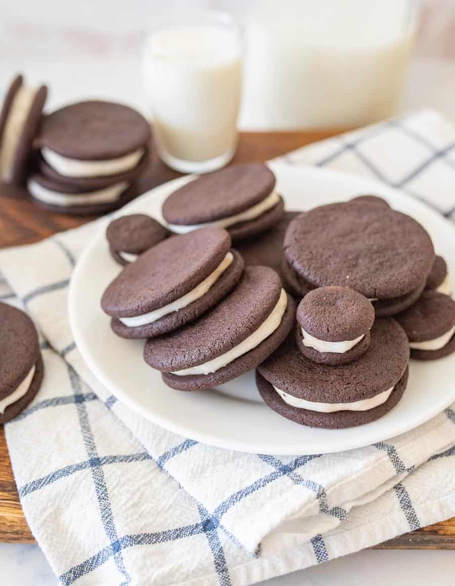 homemade oreos on a plate