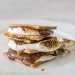 cooked smores stacked on top of each other