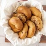 bowl filled with bagels