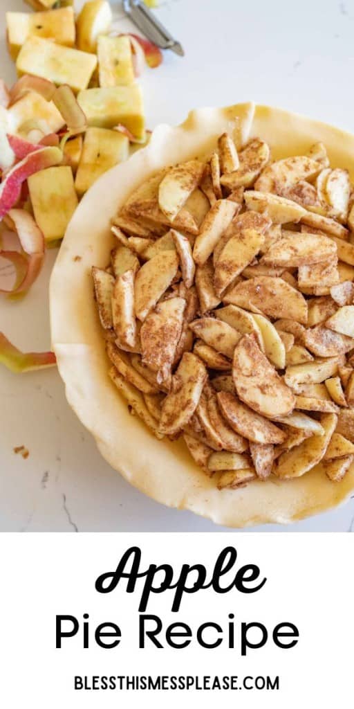 pin of easy apple pie recipe