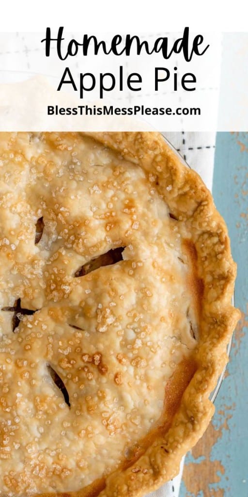 pin of easy apple pie recipe