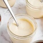 jars of homemade vanilla pudding