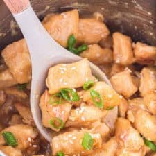 spoonful of honey sesame chicken in an instant pot