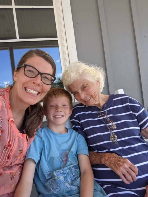 grandma with Melissa and son