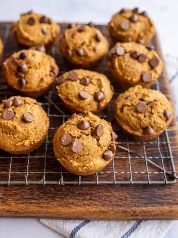 small pumpkin muffins on a cooling rack