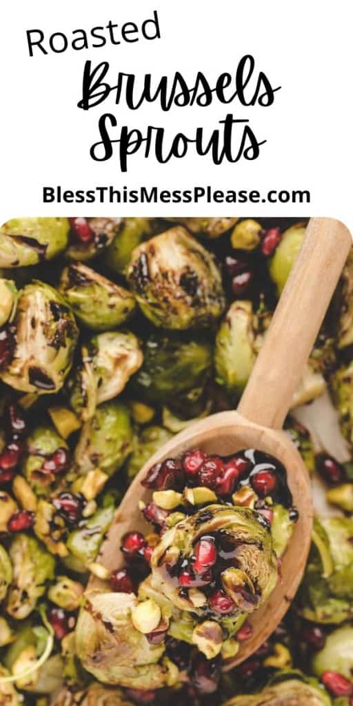 pin for roasted Brussels with pomegranates