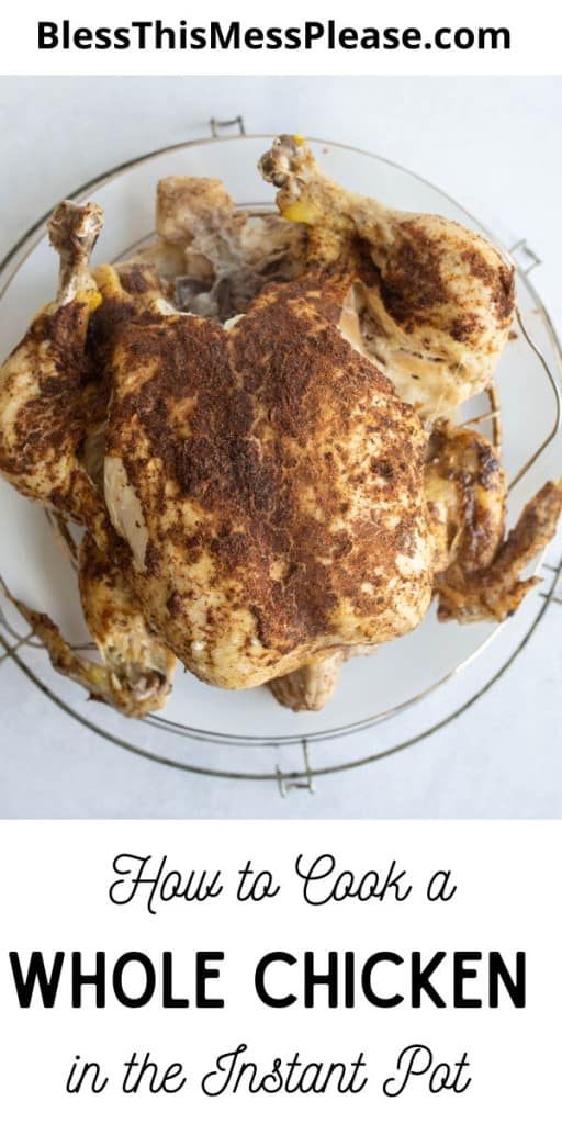 pin for how to cook a whole chicken in an instant pot