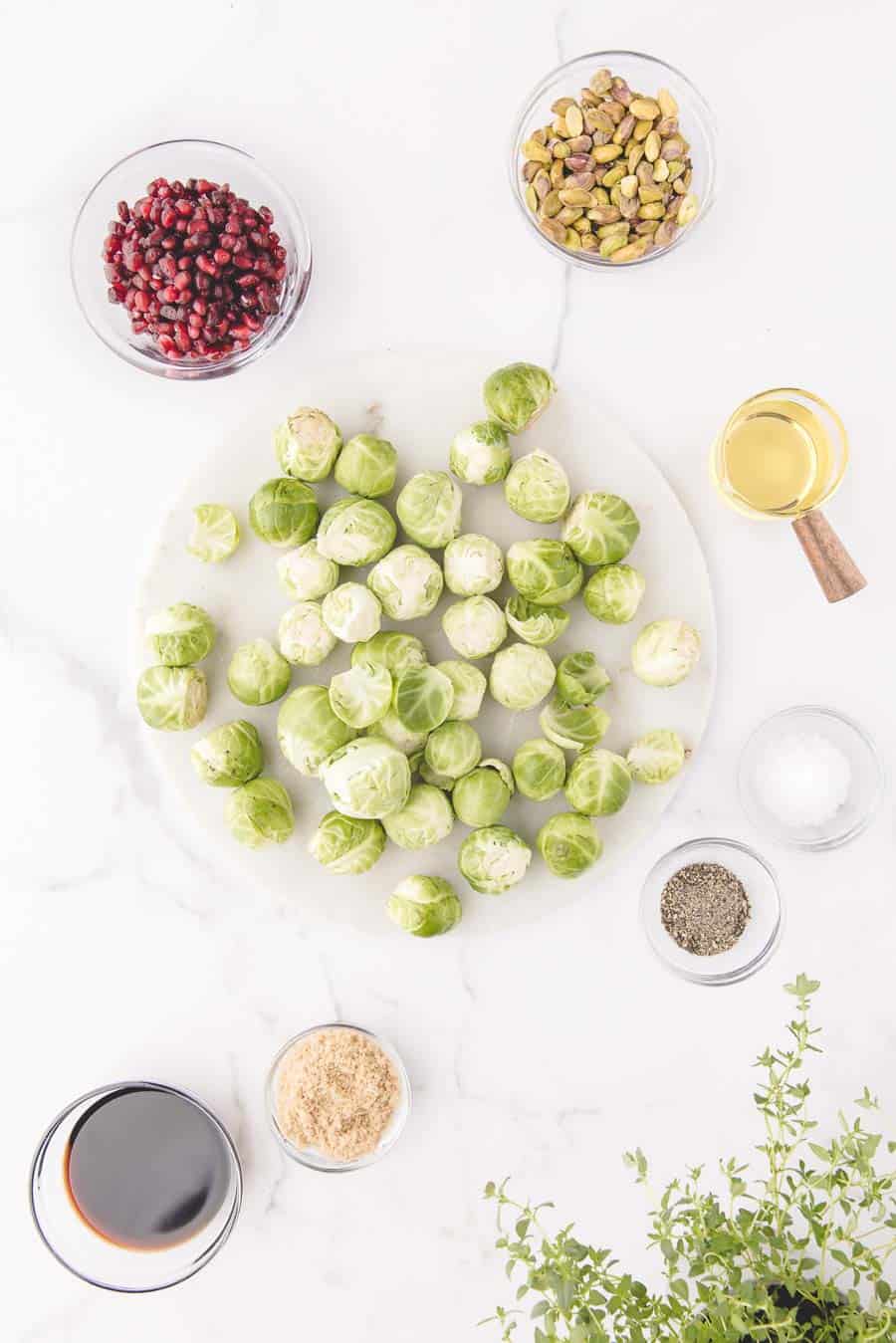 ingredients of roasted Brussels