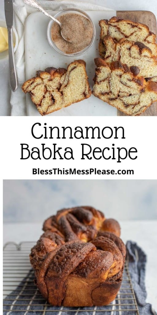 cinnamon babka pin with text