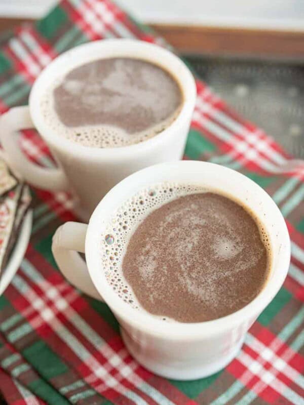 two mugs of mexican hot chocolate