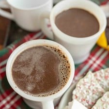 two white cups of mexican hot chocolate