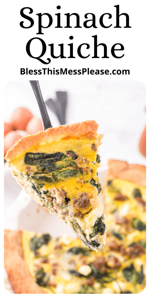 pin for spinach quiche recipe