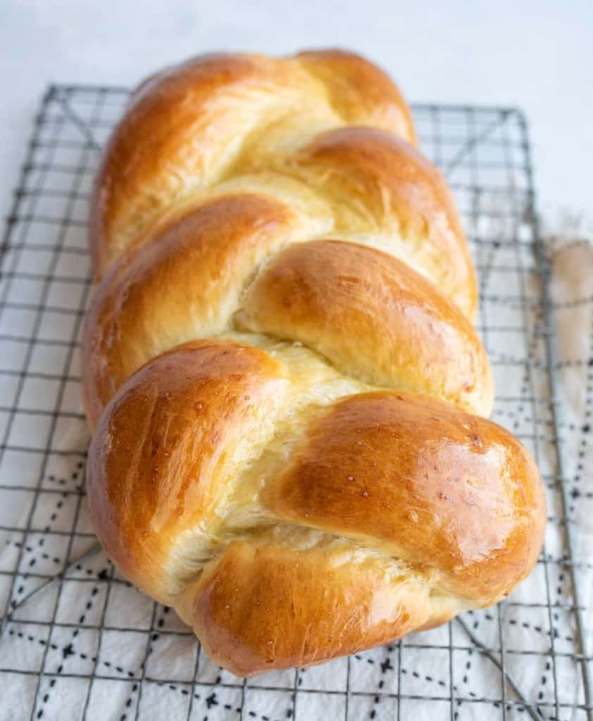 whole loaf of challah bread