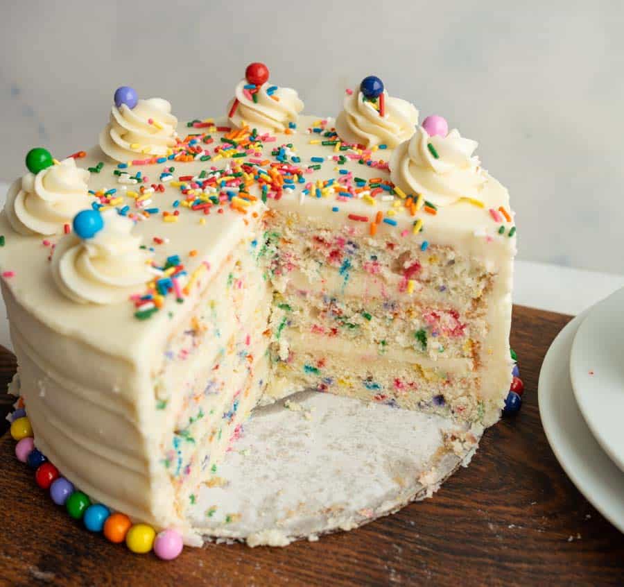 whole funfetti sprinkle cake