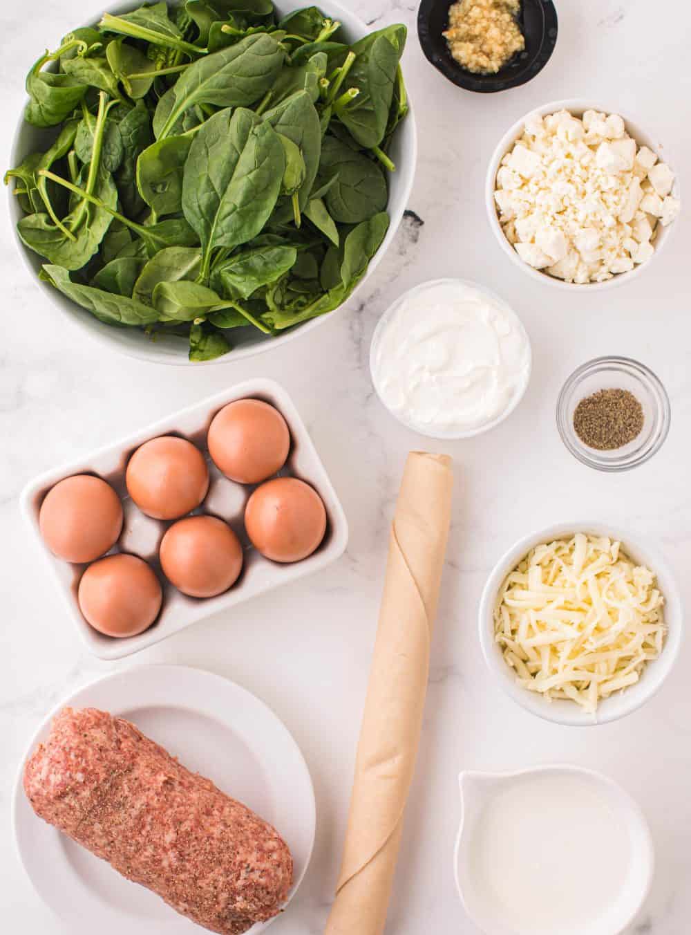 spinach quiche ingredients