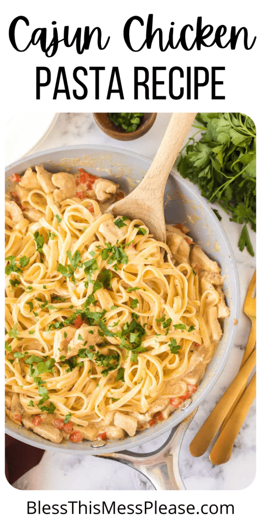 pin for cajun chicken pasta recipe