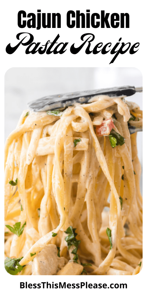 pin for cajun chicken pasta recipe