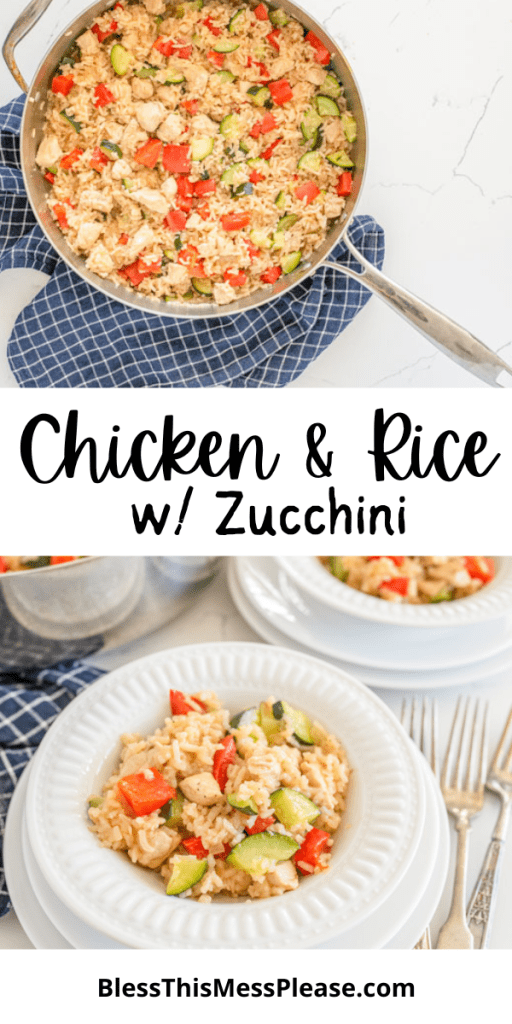 pin for chicken and rice with zucchini dinner