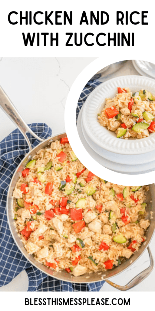 pin for chicken and rice with zucchini dinner