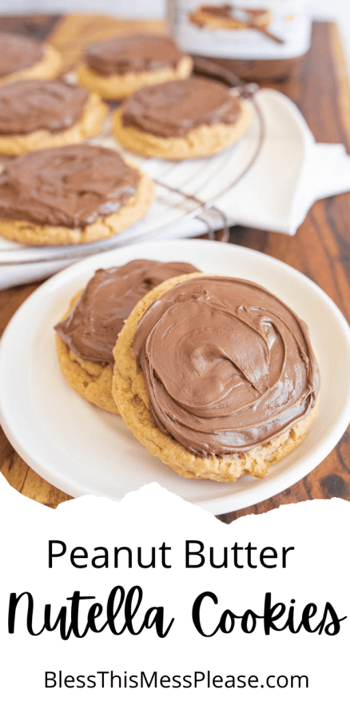 pin for peanut butter nutella cookies