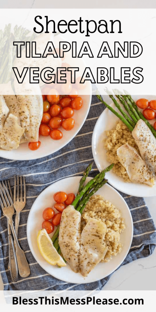 pin for sheet pan tilapia and vegetable dinner