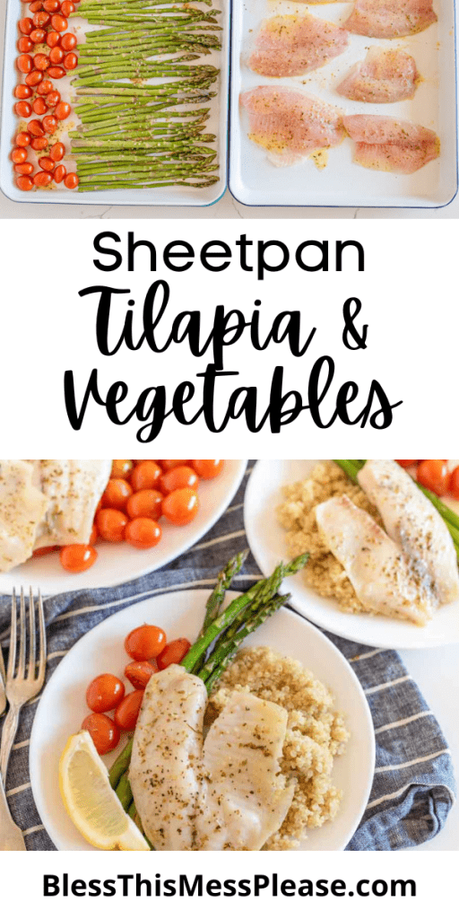 pin for sheet pan tilapia and vegetable dinner