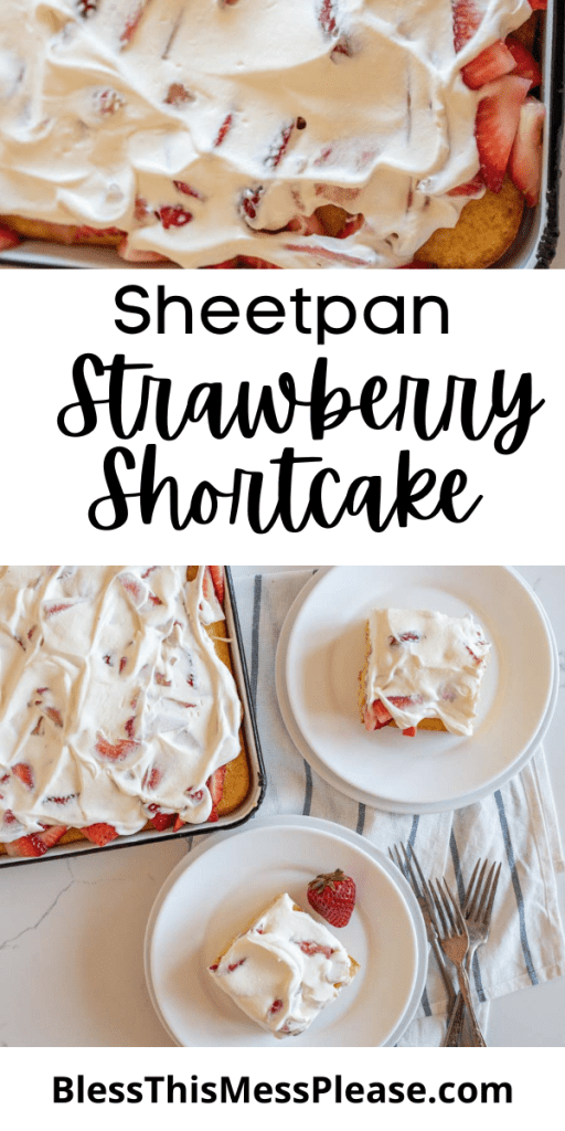 pin for sheetpan strawberry shortcake recipe