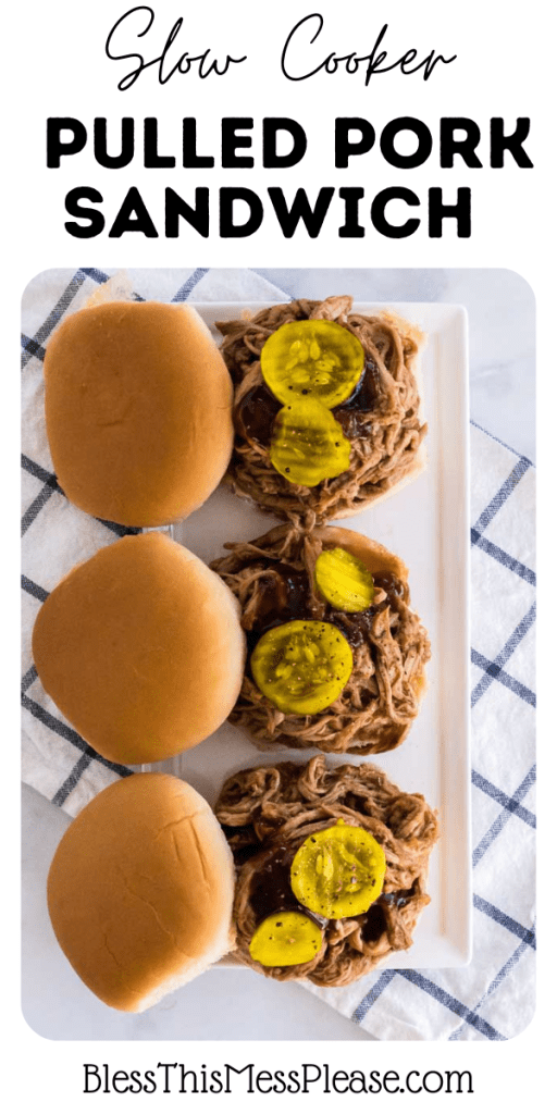 pin for slow cooker pulled pork sandwich