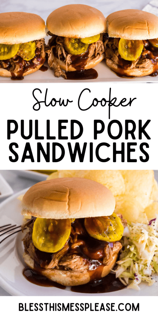 pin for slow cooker pulled pork sandwich